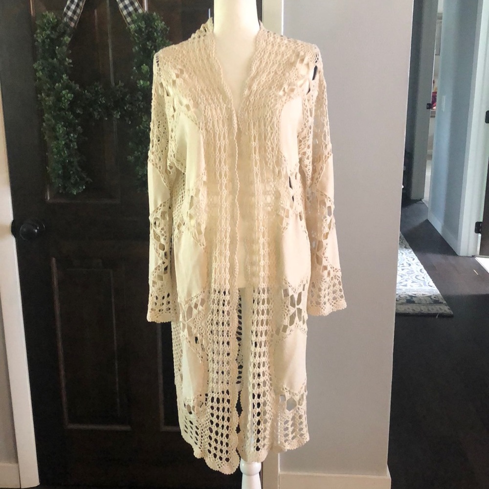 Sundance Crochet Duster Sweater